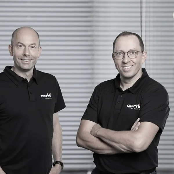 Christoph et Thomas Bosshard, co-CEO de l’entreprise familiale Oertli Instrumente AG.